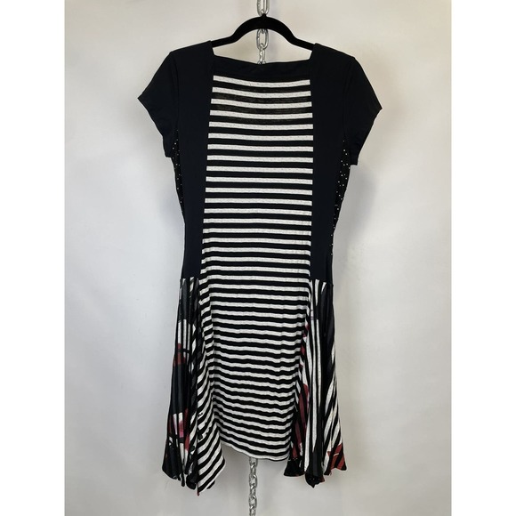 Adventures Des‎ Toiles Striped Short Sleeve Mini Dress Tunic - Picture 7 of 12